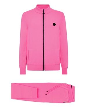 Philipp Plein Cashmere Jacket/Trousers Skull - Pink
