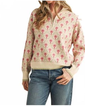 ..,merci Aspen Quarter Zip Sweater - Blue