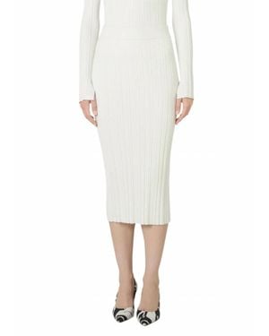 Chiara Boni Abax Midi Pepper Skirt - White
