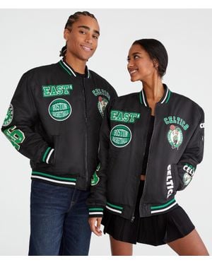 Aéropostale Boston Celtics Basketball Bomber Jacket - Green