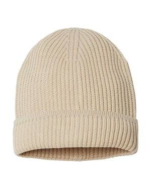 Atlantis Headwear Sustainable Finish Edge Cuffed Beanie - Natural