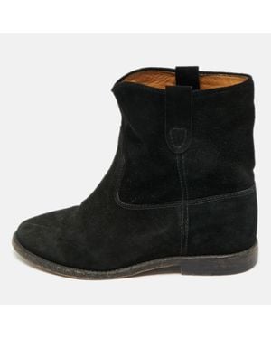 Isabel Marant Crisi Size 37 Suede Ankle Length Boots - Black