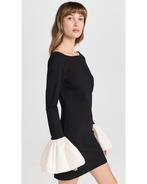 STAUD Hawthorne Taffeta-Trimmed Minidress in Black | Lyst STAUD Hawthorne Taffeta-Trimmed Minidress in Black | Lyst
