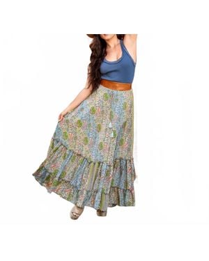 PAANI Print Skirt - Blue