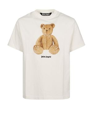 Palm Angels Playful Teddy Bear Graphic T-Shirt - White