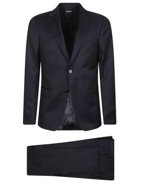 ZEGNA Lux Tailoring Single-Breasted Wool-Mohair Suit - Blue