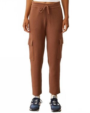 Monrow Waffle Cargo Jogger - Brown