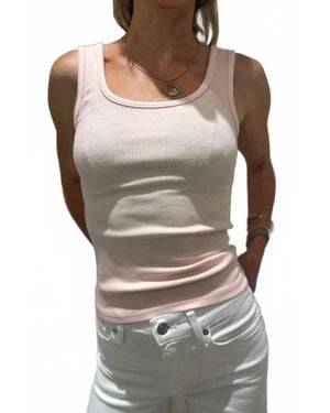 Bobi Scoop Neck Tank Top - Gray