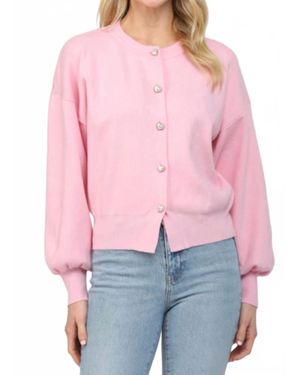 Fate Heart Shaped Button Down Cardigan - Pink