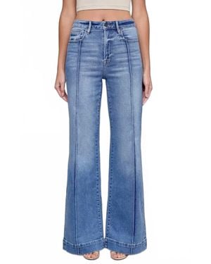 Hidden Jeans Happi Pintuck Flare Jeans - Blue