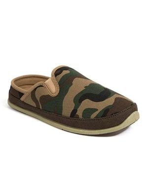 Deer Stags Kids Lil Spike Slipper Camouflage Slip On Shoes Jobb997 - Brown