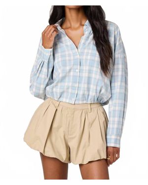 Astr Jensen Plaid Button-Down Shirt - Blue