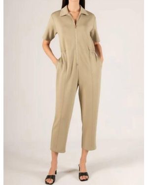 P.Cill Modal Zip Up Jumpsuit - Natural