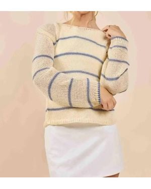 Sadie & Sage Taylor Striped Sweater - Natural