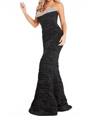 Jovani Strapless Mermaid Formal Gown - Black