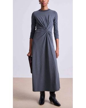 Apiece Apart Long Sleeve Volta Twist Dress - Blue