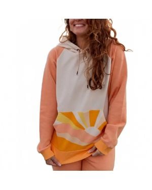 Happy Earth Sunburst Hoodie - Orange