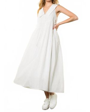 Thml Sleeveless Striped Dress - White