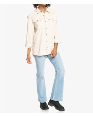 Roxy Let It Go Cord Woven Top - White