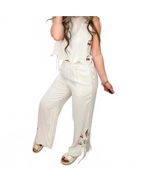 Allie Rose Sweetness Incoming High-Rise Pants - White