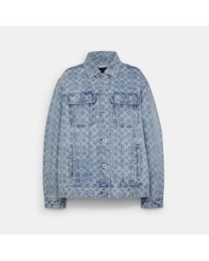 COACH Signature Denim Jacket in Blue | Lyst