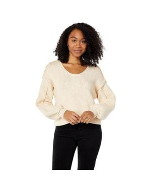 Saltwater Luxe Everlee Sweater Long Sleeve Scoop Neck Jzz391 - Black