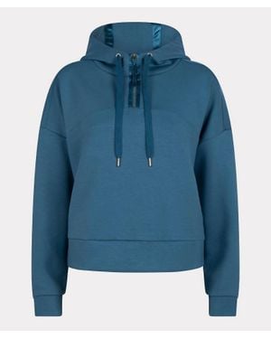 EsQualo Sweater Short Hoodie - Blue