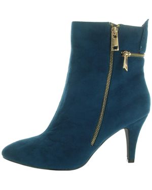 Bellini Claudia Microsuede Pointed Toe Ankle Boots - Blue