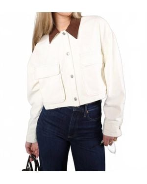 Free People Martha Workwear Jacket - White
