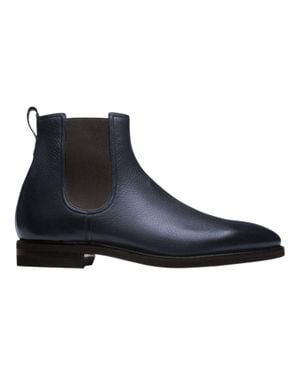 Bally Scavone Deer Handpaint Leather Boots - Blue