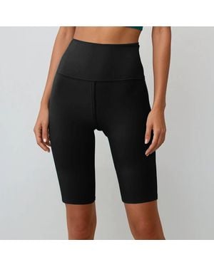 Calypsa Tummy Control Long Bike Swim Shorts - Black