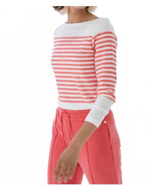 YEST Renate Striped Sweater - Red