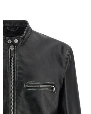 DSquared² ² Leather Leather Jacket - Black