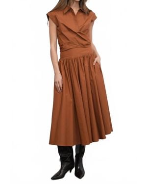 Greylin Etienne Midi Skirt - Brown