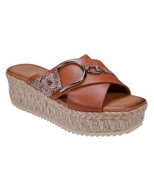 Gc Shoes Lindsey Faux Leather Espadrilles - Brown