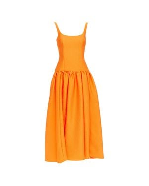 Emilia Wickstead Midi Dress - Orange