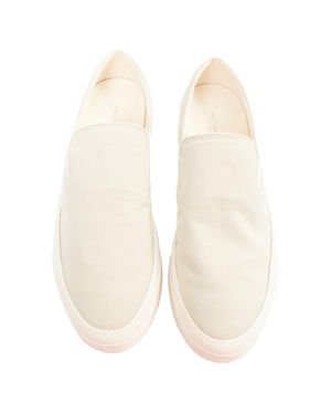 The Row Marie H Light Canvas Classic Platform Skate Sneaker Slip On Eu38 - Natural