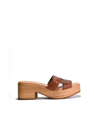 Cordani Marley-2 Wood-Bottom Heels - Brown