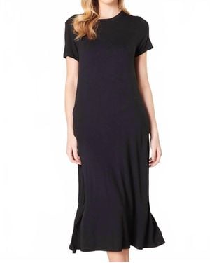 Sugarlips Joplin Jersey Knit Midi Shirt Dress - Blue