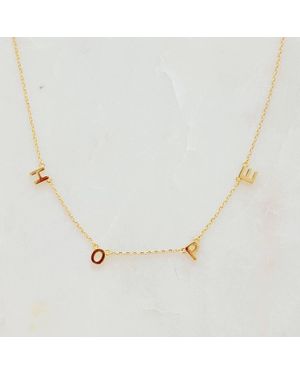 Ellison+Young Hope Dainty Minimalist Word Necklace - Metallic