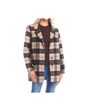 Karen Kane Oversized Brushed Blazer - Multicolor