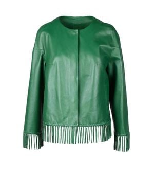 DESA NINETEENSEVENTYTWO Leather Jacket - Green