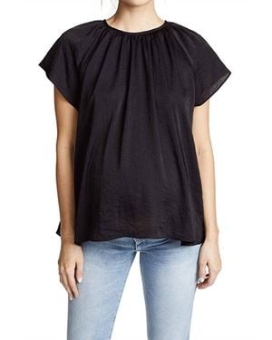 HATCH Cecilia Short Sleeves Top - Black
