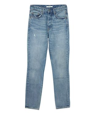 GRLFRND High-Rise Straight Leg Jeans - Blue