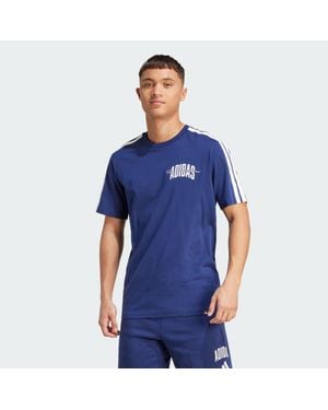 adidas Collegiate Script Graphic Tee - Blue