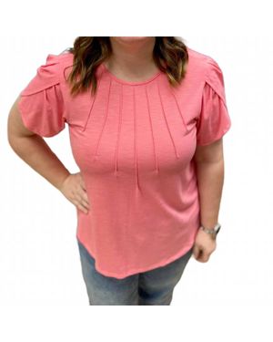 Southern Lady Tulip Short Sleeve Top - Pink