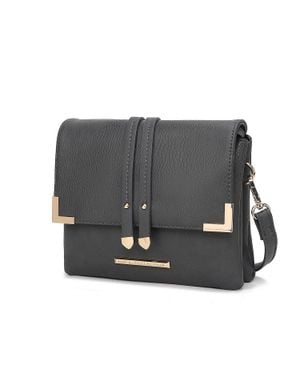 MKF Valeska Crossbody Handbag Purse Multi Compartments By Mia K - Natural