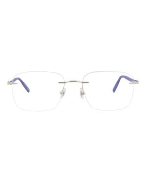 Montblanc Square-Frame Metal Optical Frames - White