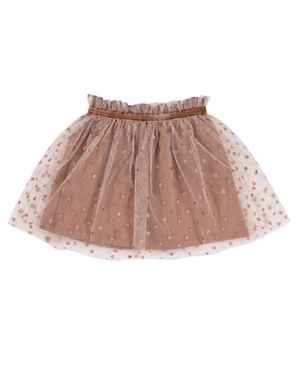 EMC Girl's Jersey Mesh Overlay Skirt - Pink