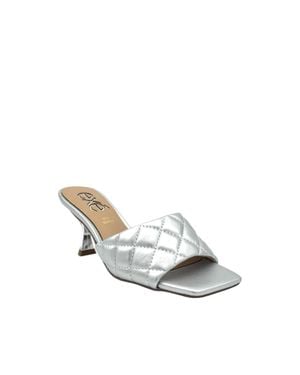 Exe' Quilted Slide Mule - White